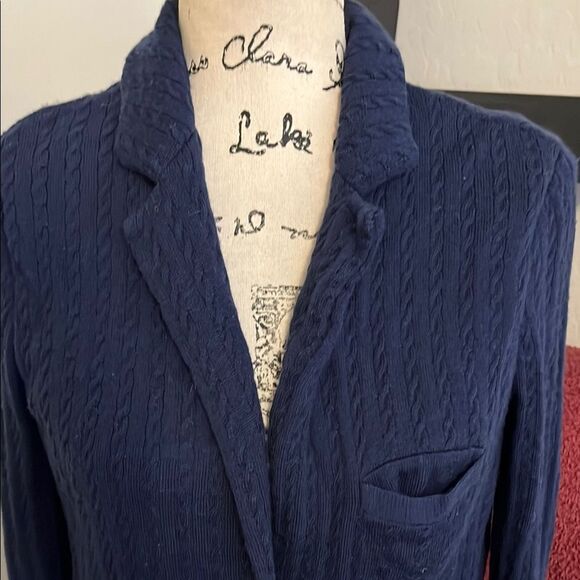 Joie Blue Alyshia Pockets Cardigan Blazer Modern Boho Office Preppy Academia - Picture 3 of 10